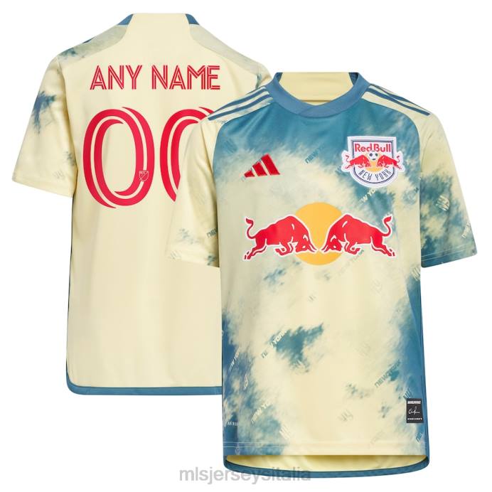 MLS Jerseys maglia personalizzata replica del kit Daniel Patrick giallo adidas dei New York Red Bulls 2023 bambini maglia ZB4R96