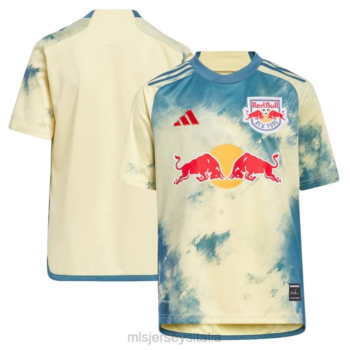MLS Jerseys maglia replica del kit Daniel Patrick giallo adidas dei New York Red Bulls 2023 bambini maglia ZB4R280