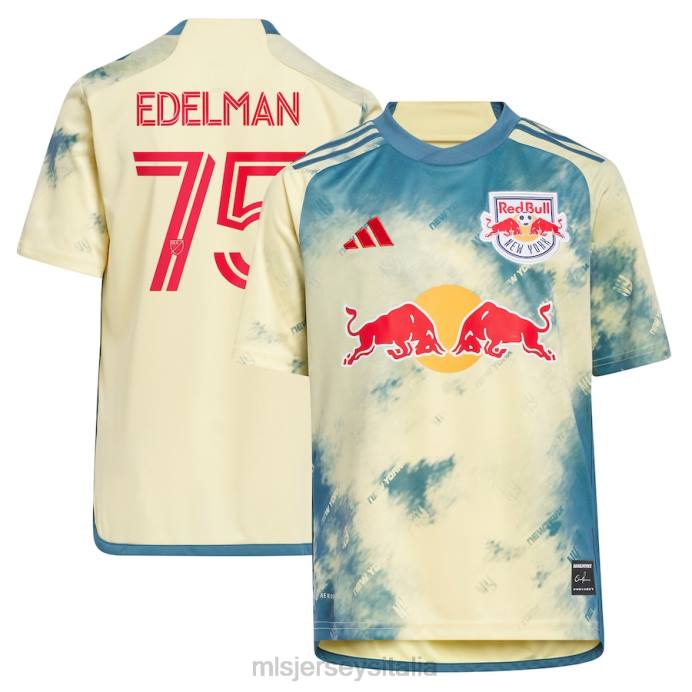 MLS Jerseys New York Red Bulls daniel edelman adidas giallo 2023 daniel patrick kit replica maglia bambini maglia ZB4R895