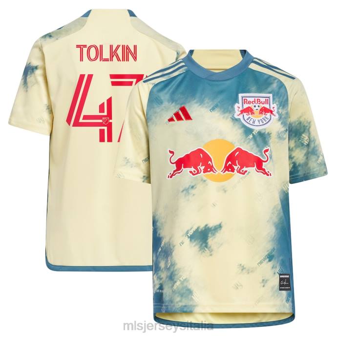MLS Jerseys maglia replica kit new york red bulls john tolkin adidas gialla 2023 daniel patrick bambini maglia ZB4R168