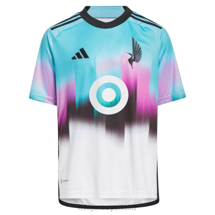 MLS Jerseys Maglia replica del kit dell'aurora boreale bianca 2023 del Minnesota United FC Robin Lod Adidas bianca bambini maglia ZB4R158