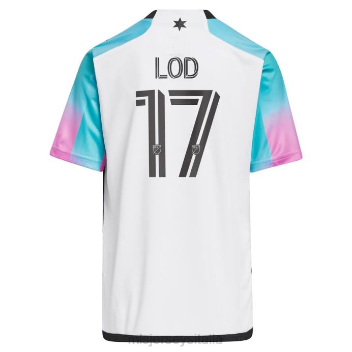 MLS Jerseys Maglia replica del kit dell'aurora boreale bianca 2023 del Minnesota United FC Robin Lod Adidas bianca bambini maglia ZB4R158