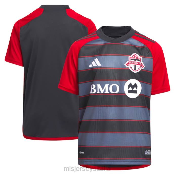 MLS Jerseys Maglia replica del kit club adidas grigio 2023 del Toronto FC bambini maglia ZB4R290