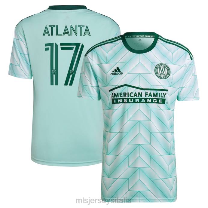 MLS Jerseys Maglia giocatore replica del kit Atlanta United FC Adidas Mint 2023 The Forest bambini maglia ZB4R1060