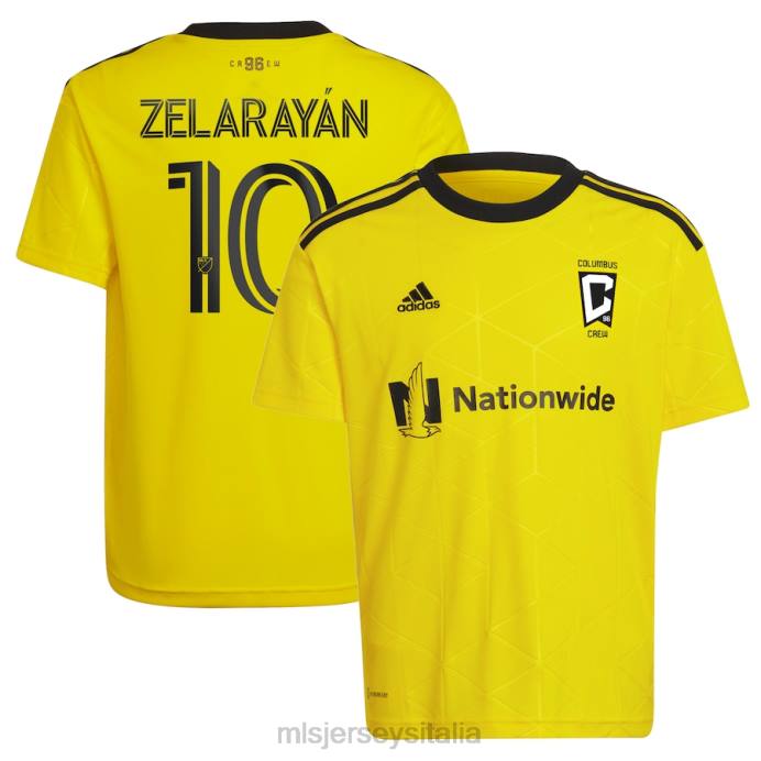 MLS Jerseys Maglia da giocatore replica del kit Columbus Crew Lucas Zelarayan adidas gialla 2022 Gold Standard bambini maglia ZB4R431