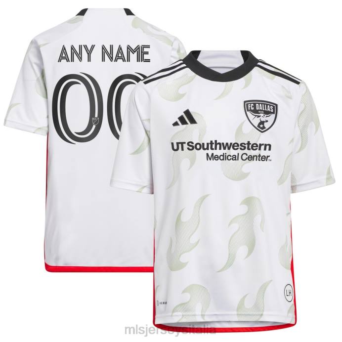 MLS Jerseys Maglia personalizzata fc dallas adidas bianca 2023 burn baby burn replica bambini maglia ZB4R393