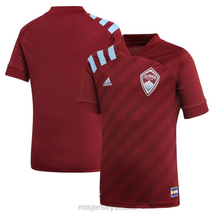 MLS Jerseys Maglia Colorado Rapids adidas bordeaux replica primaria 2021 bambini maglia ZB4R1230