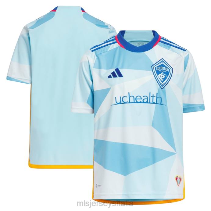 MLS Jerseys Maglia replica del kit colorado rapids adidas azzurro 2023 del nuovo giorno bambini maglia ZB4R361