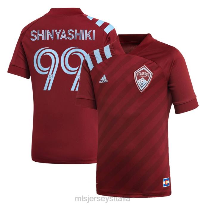 MLS Jerseys Colorado Rapids Andre Shinashiki Maglia da giocatore replica primaria adidas bordeaux 2021 bambini maglia ZB4R1298