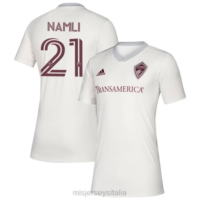 MLS Jerseys colorado rapids younes namli adidas bianca 2020 maglia replica secondaria bambini maglia ZB4R1300