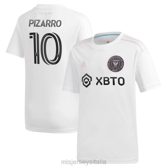 MLS Jerseys maglia inter miami cf rodolfo pizarro adidas bianca 2020 replica primaria bambini maglia ZB4R1097