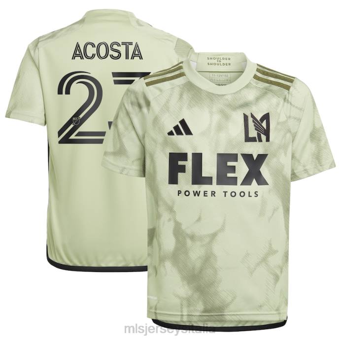 MLS Jerseys maglia giocatore replica cortina fumogena adidas verde 2023 lafc kellyn acosta bambini maglia ZB4R1171