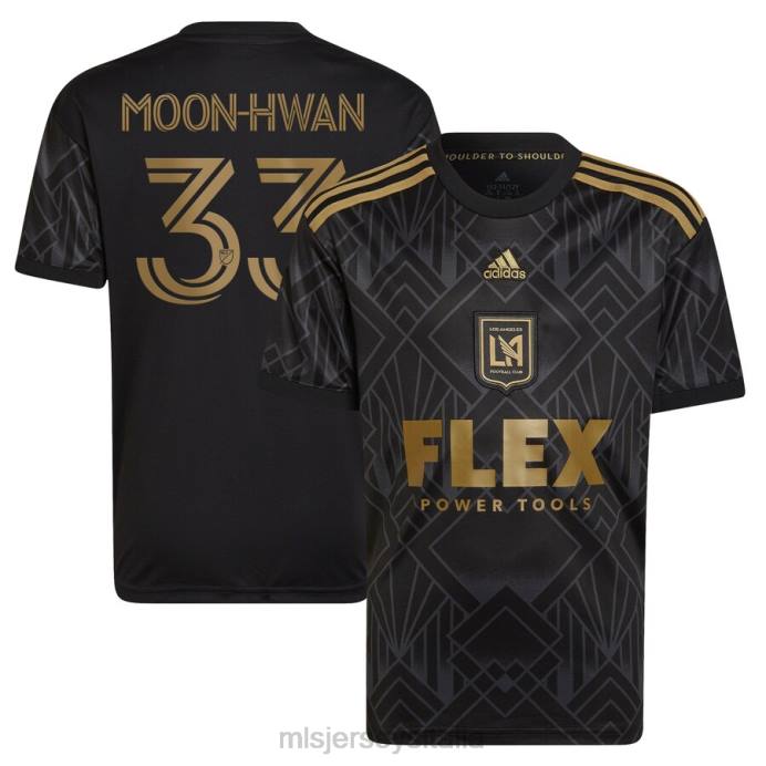 MLS Jerseys lafc kim moon-hwan adidas nera 2022 kit replica player per il 5° anniversario bambini maglia ZB4R1231