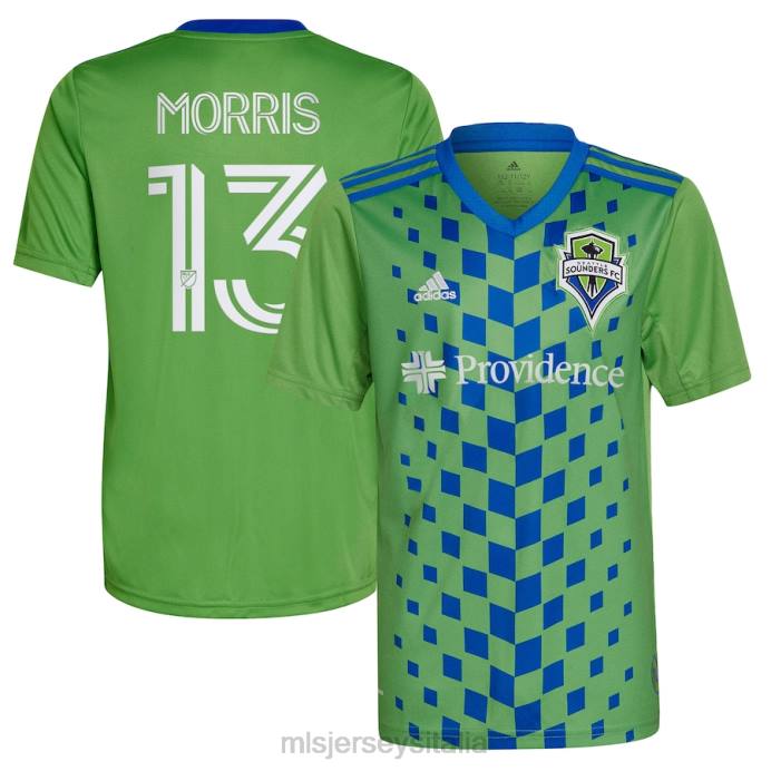 MLS Jerseys Seattle Sounders FC Jordan Morris adidas verde 2023 Legacy Green Replica Player Jersey bambini maglia ZB4R277