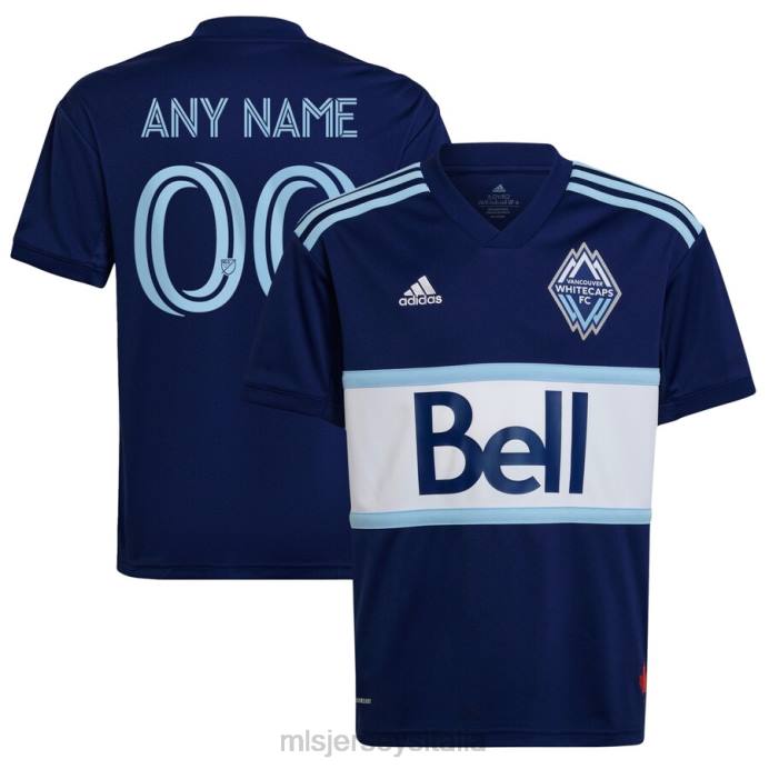 MLS Jerseys Vancouver Whitecaps FC Adidas Blue 2022 The Hoop & This City Replica Maglia Personalizzata bambini maglia ZB4R883
