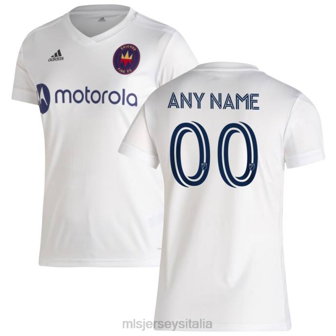 MLS Jerseys Chicago Fire adidas bianca 2020 maglia replica personalizzata secondaria donne maglia ZB4R1301