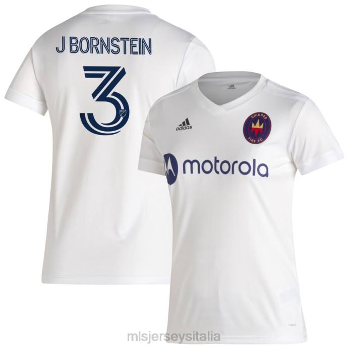 MLS Jerseys Maglia da giocatore replica secondaria adidas bianca 2020 di Chicago Fire Jonathan Bornstein donne maglia ZB4R1465