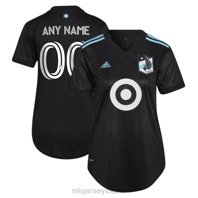 MLS Jerseys Maglia personalizzata replica del kit Minnesota Night 2022 adidas nera del Minnesota United FC donne maglia ZB4R956