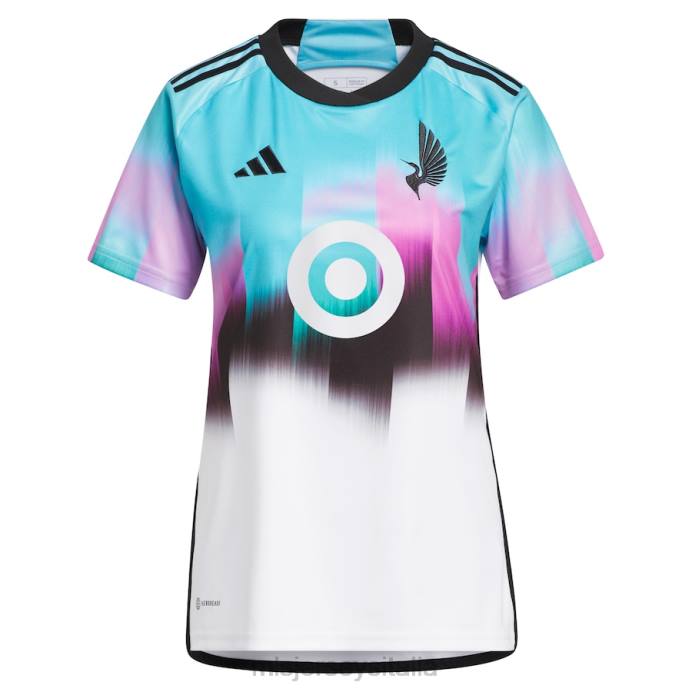MLS Jerseys Maglia personalizzata replica del kit dell'aurora boreale bianca adidas 2023 del Minnesota United FC donne maglia ZB4R461