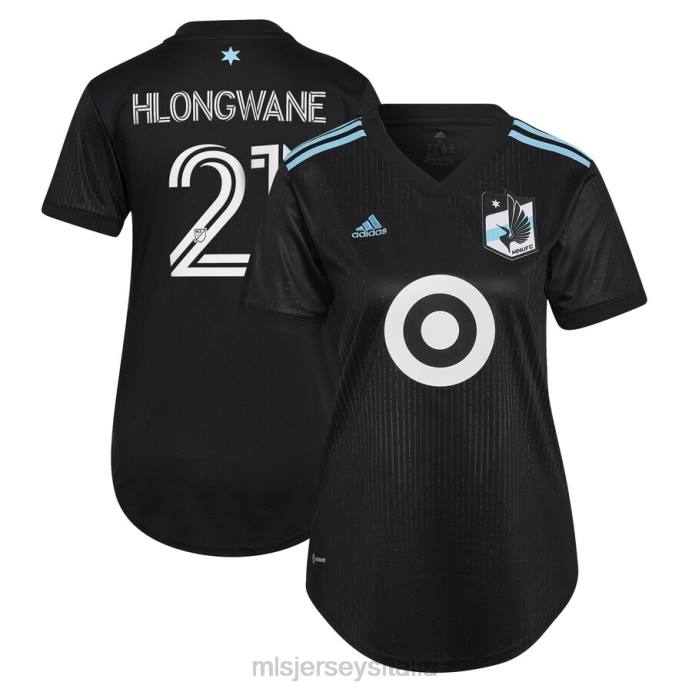 MLS Jerseys Minnesota United FC Bongokuhle Hlongwane Adidas Nero 2023 Minnesota Night Kit Replica Maglia donne maglia ZB4R902