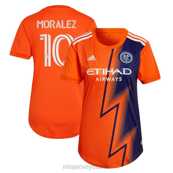 MLS Jerseys maglia del giocatore replica del kit volt new york city fc maximiliano moralez adidas arancione 2022 donne maglia ZB4R954