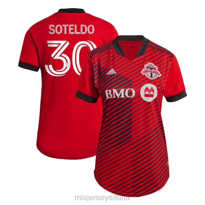 MLS Jerseys maglia giocatore replica toronto fc yeferson soteldo adidas rossa 2021 a41 donne maglia ZB4R1289