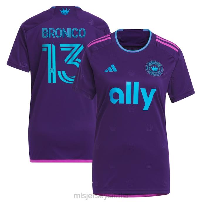 MLS Jerseys Maglia replica Charlotte FC Brandt Bronico adidas viola 2023 Crown Jewel Kit donne maglia ZB4R1244