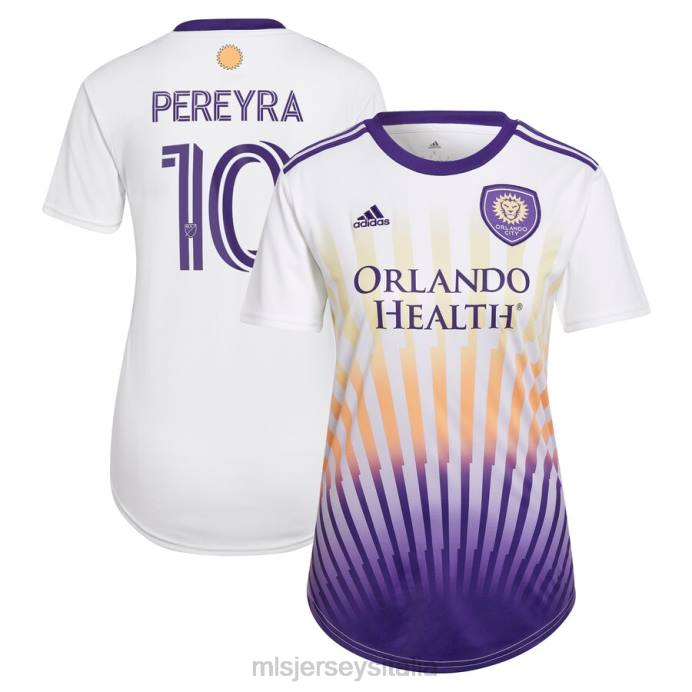 MLS Jerseys Orlando City SC Mauricio Pereyra adidas bianca 2022 maglia giocatore replica del kit sunshine donne maglia ZB4R1360