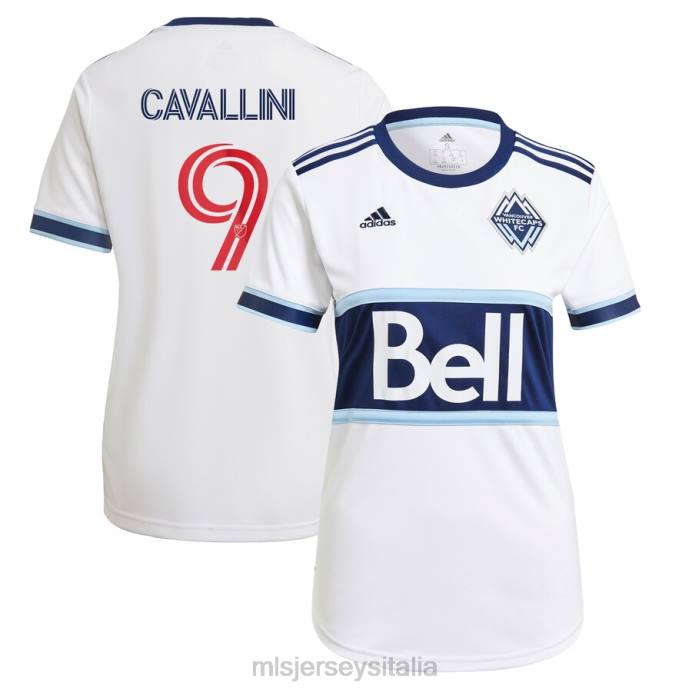 MLS Jerseys Vancouver Whitecaps FC Lucas Cavallini Maglia da giocatore adidas replica primaria bianca 2021 donne maglia ZB4R1491