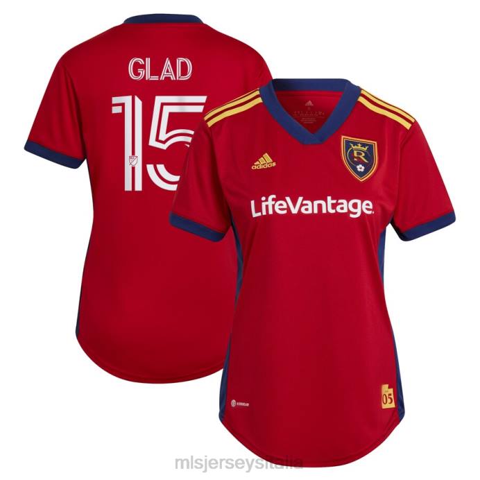 MLS Jerseys Real Salt Lake Justen Contento adidas rossa 2022 la maglia del giocatore replica del kit Believe donne maglia ZB4R1490
