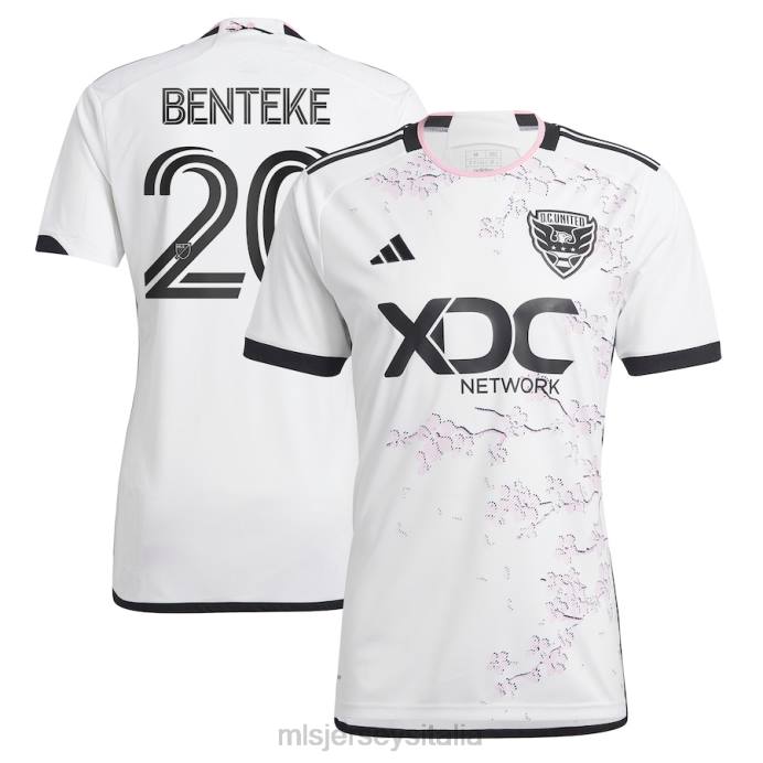 MLS Jerseys DC Maglia giocatore replica United Christian Benteke adidas bianca 2023 The Cherry Blossom Kit uomini maglia ZB4R241