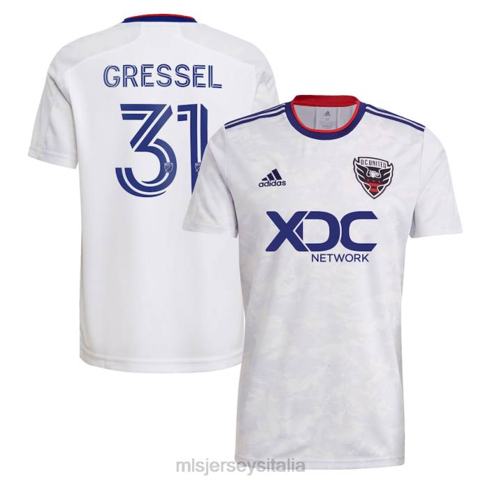 MLS Jerseys DC United Julian Gressel adidas bianca 2022 la maglia del giocatore replica in marmo uomini maglia ZB4R1361