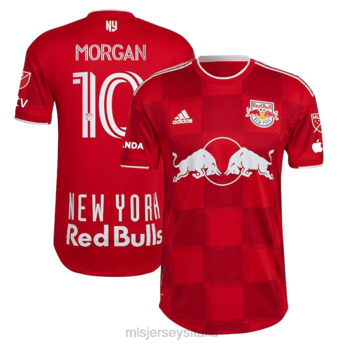 MLS Jerseys Maglia da giocatore autentica di New York Red Bulls Lewis Morgan adidas rossa 2023 1ritmo uomini maglia ZB4R1065