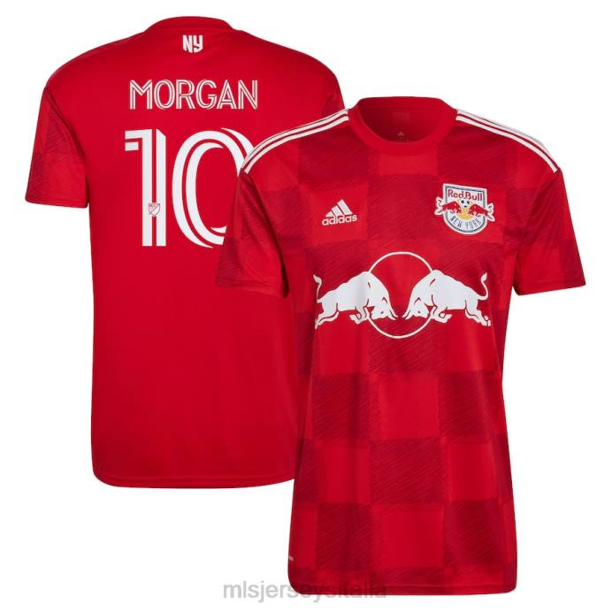 MLS Jerseys maglia replica giocatore new york red bulls lewis morgan adidas rossa 2023 1ritmo uomini maglia ZB4R866