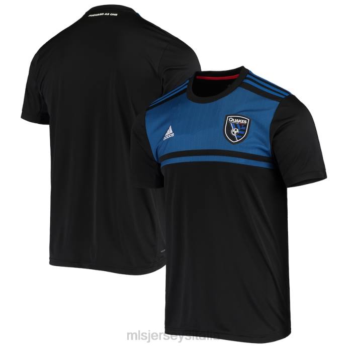MLS Jerseys San Jose Terremoti Maglia adidas nera 2020 replica Blank Primarie Aeroready uomini maglia ZB4R538