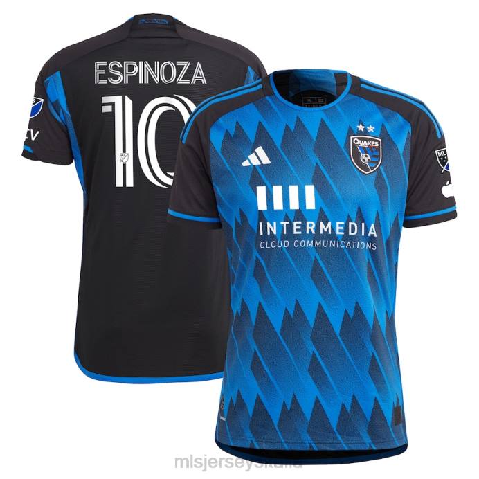 MLS Jerseys san jose terremoti cristian espinoza adidas blu 2023 maglia attiva colpa maglia autentica uomini maglia ZB4R959