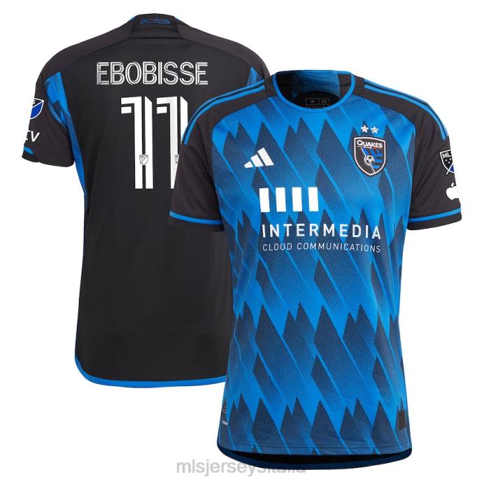 MLS Jerseys san jose terremoti jeremy ebobisse adidas blu 2023 maglia attiva colpa maglia autentica uomini maglia ZB4R825