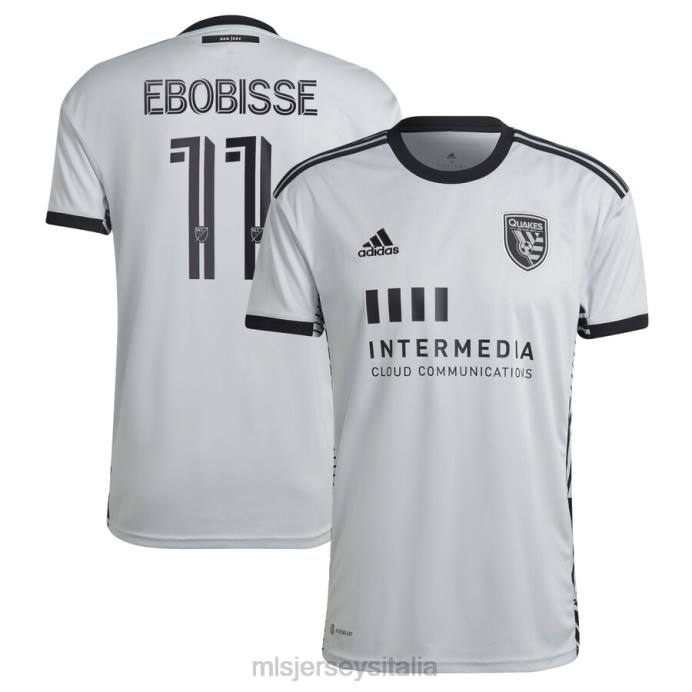 MLS Jerseys san jose terremoti jeremy ebobisse adidas grigia 2022 the creator kit replica maglia giocatore uomini maglia ZB4R1518