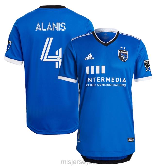MLS Jerseys san jose terremoti oswaldo alanis adidas blu 2021 maglia da giocatore autentica primaria uomini maglia ZB4R987