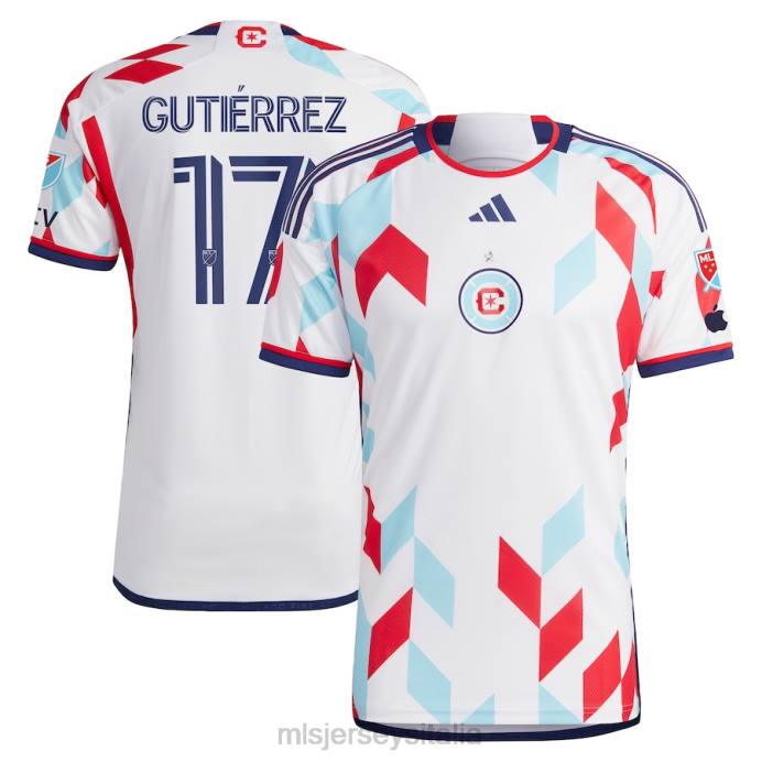 MLS Jerseys Chicago Fire Brian Gutierrez adidas White 2023 un kit per tutte le maglie dei giocatori autentici uomini maglia ZB4R897