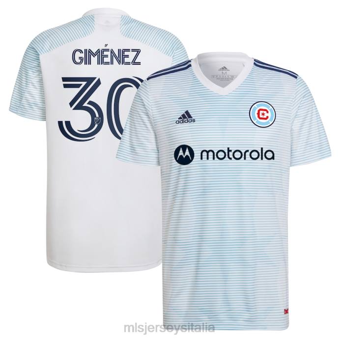 MLS Jerseys Maglia Chicago Fire Gaston Gimenez Adidas Bianca 2022 Lakefront Kit Replica Player uomini maglia ZB4R1376