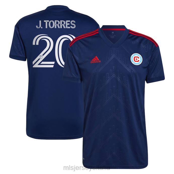 MLS Jerseys Chicago Fire Jairo Torres Maglia adidas blu 2023 Water Tower Kit replica giocatore uomini maglia ZB4R1150