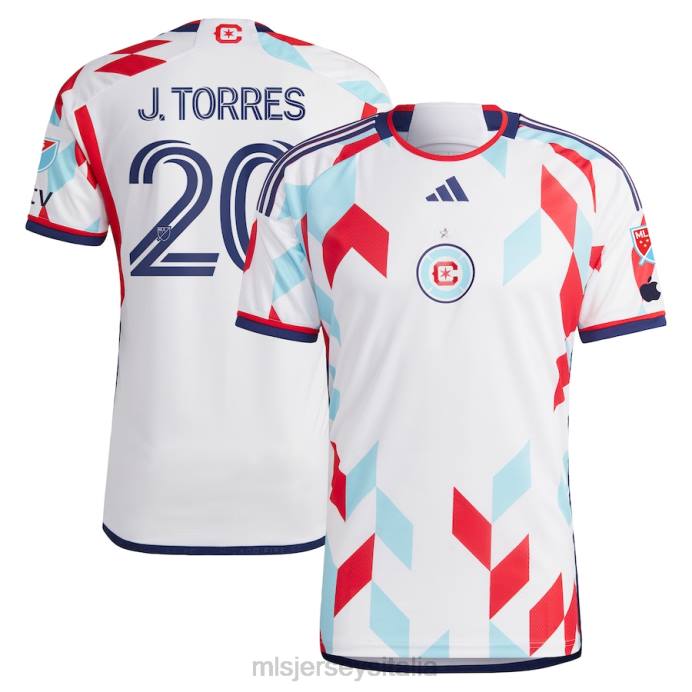 MLS Jerseys Chicago Fire Jairo Torres adidas White 2023 un kit per tutte le maglie dei giocatori autentici uomini maglia ZB4R1299