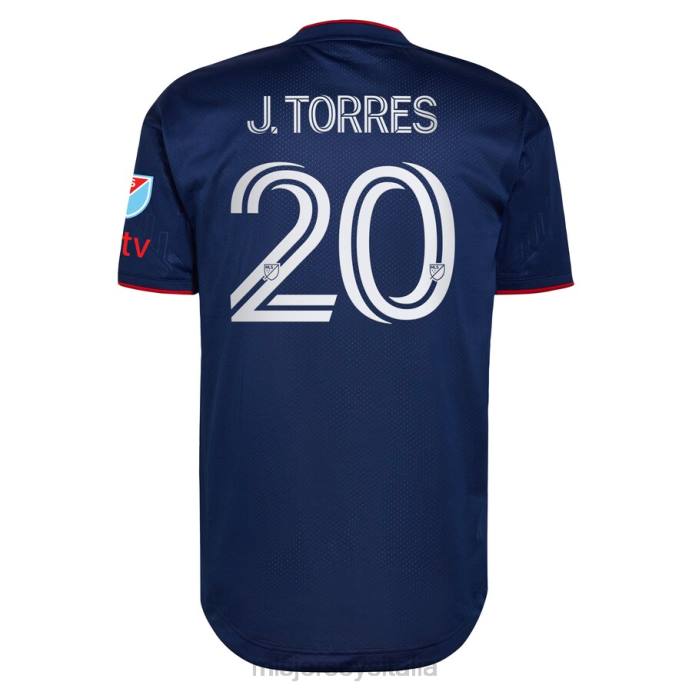 MLS Jerseys Maglia da giocatore autentica del kit Chicago Fire Jairo Torres adidas blu 2023 Water Tower uomini maglia ZB4R1339