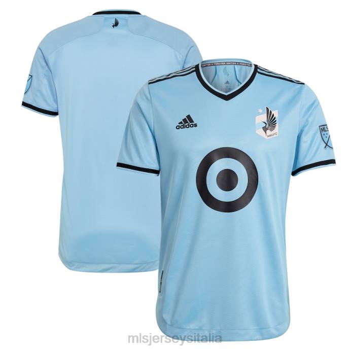 MLS Jerseys Maglia Minnesota United FC Adidas Azzurro 2021 The River Kit Authentic uomini maglia ZB4R266