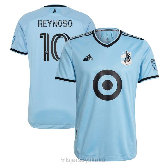 MLS Jerseys Maglia Minnesota United FC Emanuel Reynoso Adidas Azzurro 2021 The River Kit Authentic uomini maglia ZB4R1297