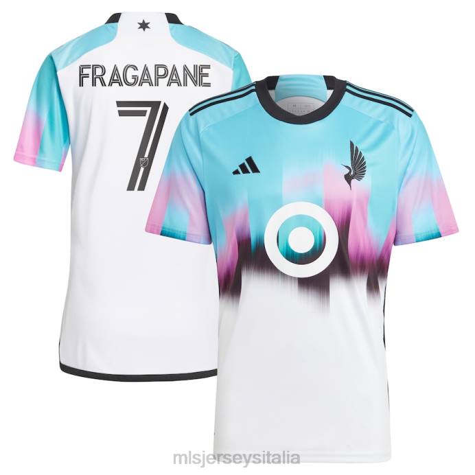 MLS Jerseys Maglia replica del kit dell'aurora boreale bianca 2023 del Minnesota United FC Franco Fragapane uomini maglia ZB4R1175