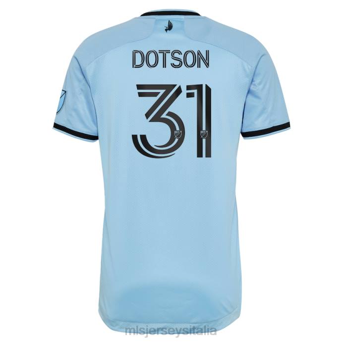 MLS Jerseys Maglia Minnesota United FC Hassani Dotson Adidas Azzurro 2021 The River Kit Authentic uomini maglia ZB4R1345