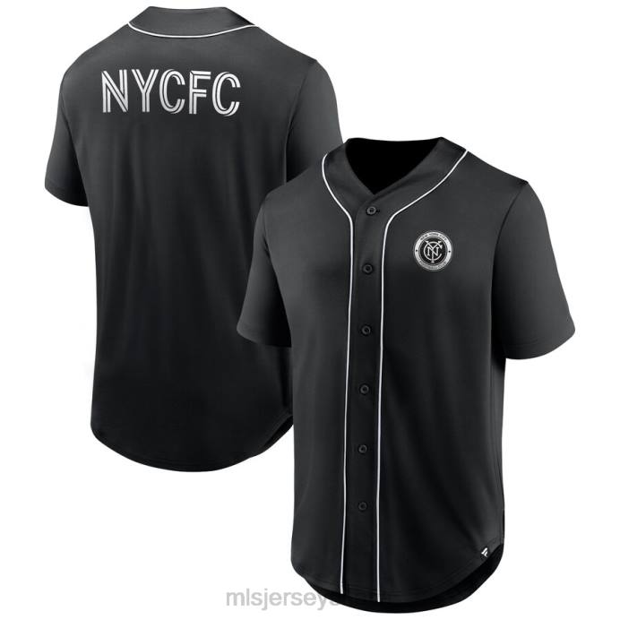 MLS Jerseys Maglia da baseball nera alla moda del terzo periodo con marchio New York City FC Fanatics uomini maglia ZB4R141