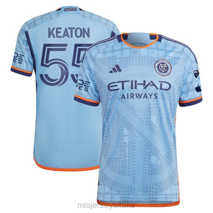 MLS Jerseys New York City FC Keaton Parks adidas azzurro 2023 la maglia autentica del kit Interboro uomini maglia ZB4R780